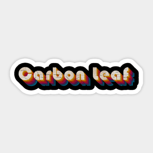 retro vintage Carbon Leaf Sticker